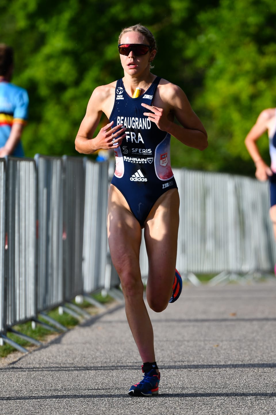 Cassandre Beaugrand running during the triathlon at the 2022 European Championships in Munich