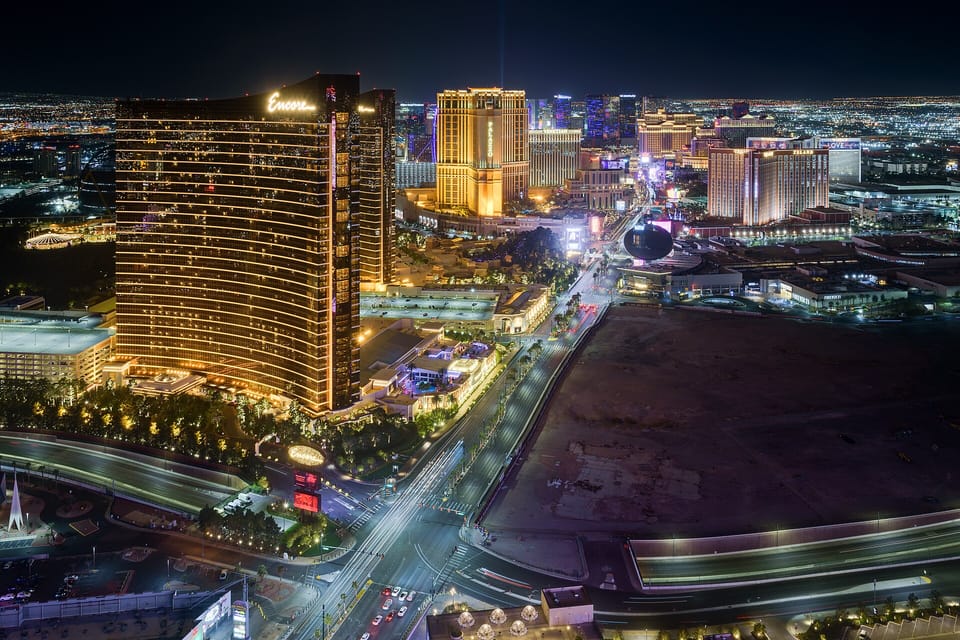 The Las Vegas Strip seen from Resorts World Las Vegas